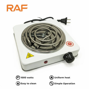 RAF™ Electric Stove & Hot Plate  Cooker with Uniform Heating – 1000w